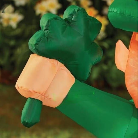 Gemmy Inflatables Inflatable Party Decorations 3.5'H Inflatable Leprechaun w/ Shamrock by Gemmy Inflatable
