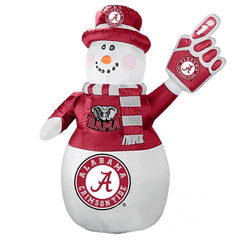 Gemmy Inflatables Inflatable Party Decorations 7' Air Blown Inflatable NCAA Alabama Crimson Tide Snowman by Gemmy Inflatables 102-100-SM - 486424 - 70371