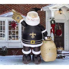7' NFL New Orleans SAINTS Santa Claus by Gemmy Inflatables