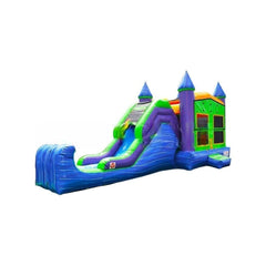 Happy Jump Water Parks & Slides 14'H 5 in 1 Super Combo Blue Marble by Happy Jump 14'H 5 in 1 Super Combo Castle Pool (Marble) Happy Jump SKU# CO2170-1M