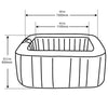 Image of Aleko Hot Tubs 4 Person 160 Gallon Square Inflatable Brown Hot Tub Spa With Cover by Aleko 655222803962 HTISQ4BR-AP 4 Person 160 Gallon Square Inflatable Brown Hot Tub Spa With Cover by Aleko SKU# HTISQ4BR-AP