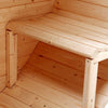 Image of Aleko Saunas 4 Person Outdoor or Indoor White Finland Pine Wet Dry Barrel Sauna Front Porch Canopy 8 kW ETL Certified Heater by Aleko 781880219866 SB8PINECP-AP 4 Person Outdoor or Indoor White Finland Pine Wet Dry Barrel Sauna 