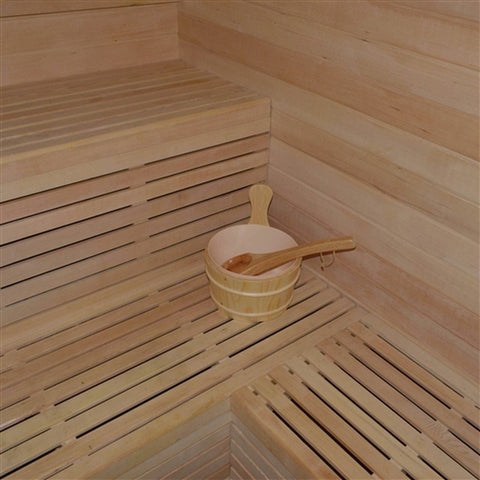 Aleko Saunas 6 Person Canadian Hemlock Outdoor and Indoor Wet Dry Sauna 6 kW ETL Certified Heater by Aleko 646341981716 STO6VAASA-AP 6 Person Canadian Hemlock Outdoor & Indoor Wet Dry Sauna STO6VAASA-AP