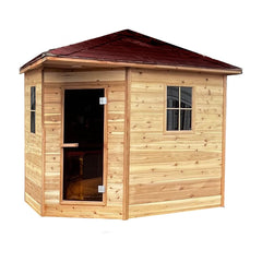 Aleko Saunas 8 Person Canadian Cedar Wet Dry Outdoor Sauna with Asphalt Roof 9 kW ETL Certified Heater by Aleko 703980258729 SKD8RCED-AP 8 Person Heater Canadian Cedar Wet Dry Sauna Asphalt Roof 9 kW ETL