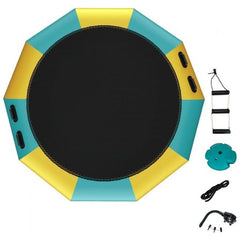 12 Feet Inflatable Splash Padded Water Bouncer Trampoline by Costway