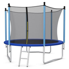 14 Feet Jumping Exercise Recreational Bounce Trampoline with Safety Net by Costway