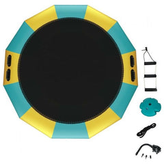15 Feet Inflatable Splash Padded Water Bouncer Trampoline by Costway