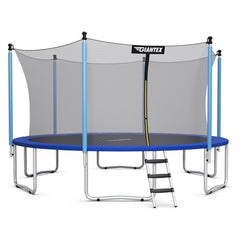 15 Ft Outdoor Bounce Trampoline with Safety Enclosure Net by Costway