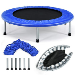 38 Inch Mini Folding Trampoline Portable Recreational Fitness Rebounder by Costway