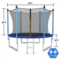 Outdoor Trampoline with Safety Closure Net by Costway