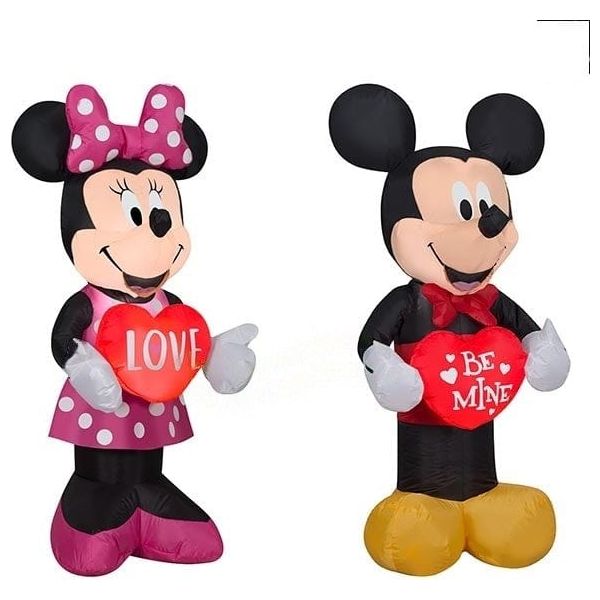 3 1/2' Valentine's Day Disney Mickey & Minnie Mouse COMBO by Gemmy  Inflatables