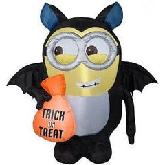 Gemmy Inflatables Inflatable Party Decorations 4 1/2' Halloween Despicable Me Minion Dave in Bat Costume by Gemmy Inflatables 781880239185 225349 4 1/2' Halloween Despicable Me Minion Dave Bat Costume Gemmy