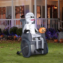 5 1/2' Nightmare Before Christmas Dr. Finkelstein in wheelchair by Gemmy Inflatables