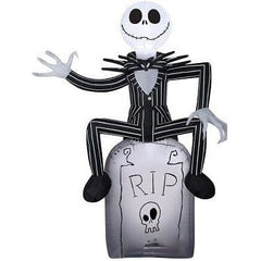 Gemmy Inflatables Inflatable Party Decorations 5' Jack Skellington on Tombstone by Gemmy Inflatables 781880239321 71915 5' Jack Skellington on Tombstone by Gemmy Inflatables SKU 71915
