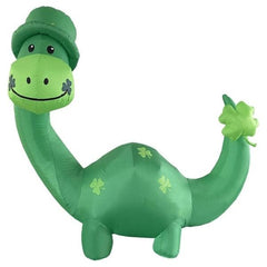 Gemmy Inflatables Inflatable Party Decorations 6' St. Patrick's Day Green Dinosaur w/ Leprechaun Hat by Gemmy Inflatables 781880257288 Y407 6' St. Patrick's Day Green Dinosaur Leprechaun Hat Gemmy Inflatables