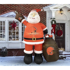 7' NFL Cleveland Browns Santa Claus by Gemmy Inflatables