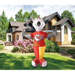 7' NFL Inflatable Kansas City Chiefs Wolf Mascot by Gemmy Inflatables