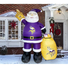 7' NFL Minnesota VIKINGS Santa Claus by Gemmy Inflatables