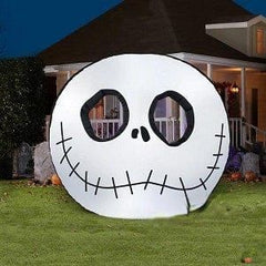 9' Halloween Nightmare Before Christmas Jack Skellington Flat Pumpkin Jack-O-Lantern by Gemmy Inflatables