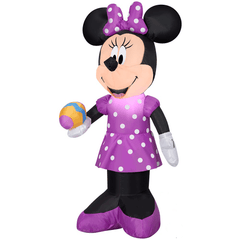Gemmy Inflatables Lawn Ornaments & Garden Sculptures 3 1/2' Disney Easter Minnie Mouse In Polka Dot Dress Holding An Egg! by Gemmy Inflatables 781880275275 46633 3 1/2' Disney Easter Minnie Mouse In Polka Dot Dress Holding An Egg!