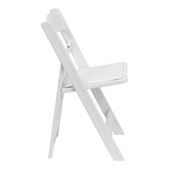 White Resin Folding Chairs by Party Tents