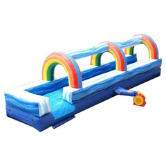 25' Blue Marble Inflatable Slip n Slide with Blower by POGO
