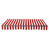 Image of Aleko Awnings 13 x 10 Feet Red and White Stripes Retractable Black Frame Patio Awning by Aleko 703980254165 AB13X10RWSTR05-AP 13x10 Ft Red White Stripes Retractable Black Frame Patio Awning Aleko