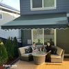 Image of Aleko Awnings 20x10 ft. Forest Green Retractable Awning Fabric Replacement by Aleko 703980263303 FAB20X10GREEN166-AP