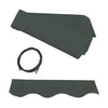 Image of Aleko Awnings 20x10 ft. Forest Green Retractable Awning Fabric Replacement by Aleko 703980263303 FAB20X10GREEN166-AP