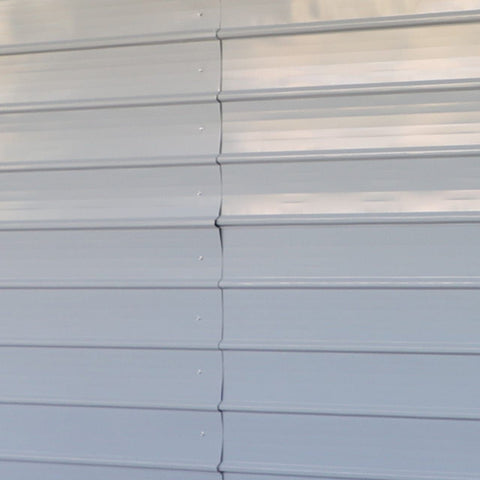 Aleko Saunas 12W x 28L x 10H ft. Gray Metal Carport with Corrugated Roof and Sidewall Panels by Aleko 10'H Gray Metal Carport with Corrugated Roof Sidewall Panels by Aleko
