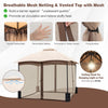 Image of Costway Canopies & Gazebos 10 X 10 Feet Patio Double-Vent Gazebo with Privacy Netting and 4 Sandbags by Costway 16953278 10 X 10 Feet Patio Double-Vent Gazebo w/ Privacy Netting & 4 Sandbags 