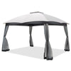Image of Costway Canopies & Gazebos 10 x 12 Feet Patio Double-Vent Canopy with Privacy Netting and 4 Sandbags by Costway 61479285 10 x 12 Feet Patio Double-Vent Canopy w/ Privacy Netting & 4 Sandbags 