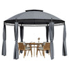 Image of Costway Canopies & Gazebos 11.5 Feet Outdoor Patio Round Dome Gazebo Canopy Shelter with Double Roof Steel by Costway 11.5 Feet Patio Round Dome Gazebo Canopy Shelter Double Roof Steel