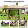 Image of Costway Canopies & Gazebos 11.5 Feet Outdoor Patio Round Dome Gazebo Canopy Shelter with Double Roof Steel by Costway 30947165 11.5 Feet Patio Round Dome Gazebo Canopy Shelter Double Roof Steel
