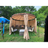 Image of Costway Canopies & Gazebos 11.5 Feet Outdoor Patio Round Dome Gazebo Canopy Shelter with Double Roof Steel by Costway 30947165 11.5 Feet Patio Round Dome Gazebo Canopy Shelter Double Roof Steel