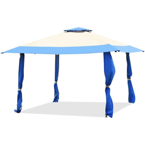 Costway Canopies & Gazebos 13 x 13 Feet Pop Up Gazebo Tent with Carry Bag for Patio Garden by Costway 13 x 13 Feet Pop Up Gazebo Tent w/ Carry Bag for Patio Garden Costway 