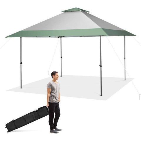 Costway Canopies & Gazebos 13 x 13 Feet Pop-Up Patio Canopy Tent with Shelter and Wheeled Bag by Costway 16529784 13 x 13 Feet Pop-Up Patio Canopy Tent with Shelter and Wheeled Bag 