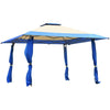 Image of Costway Canopies & Gazebos Blue 13 x 13 Feet Pop Up Gazebo Tent with Carry Bag for Patio Garden by Costway 05376812-BL 13 x 13 Feet Pop Up Gazebo Tent w/ Carry Bag for Patio Garden Costway 
