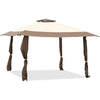 Image of Costway Canopies & Gazebos Brown 13 x 13 Feet Pop Up Gazebo Tent with Carry Bag for Patio Garden by Costway 05376812-BR 13 x 13 Feet Pop Up Gazebo Tent w/ Carry Bag for Patio Garden Costway 