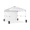 Image of Costway Canopies & Gazebos White 10 x 10 Feet Foldable Commercial Pop-up Canopy with Roller Bag and Banner Strip by Costway 57326194-W 10 x 10 Feet Foldable Commercial Pop-up Canopy Roller Bag Banner Strip