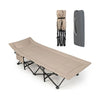 Image of Costway Folding Chairs & Stools Bege Folding Camping Cot with Carry Bag Cushion and Headrest by Costway 89452731-B
