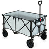 Image of costway Food Service Carts Outdoor Folding Wagon Cart with Adjustable Handle and Universal Wheels by Costway Folding Shopping Cart Water-Resistant Removable Canvas Bag Costway