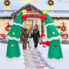 Image of Costway Holiday Ornaments 11 Feet Lighted Christmas Inflatable Archway Decoration with Santa Claus by Costway 68352197 11 Feet Lighted Christmas Inflatable Archway Decoration with Santa Claus