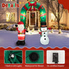 Image of Costway Holiday Ornaments 8 Feet Christmas Inflatable Archway with Santa Claus and Snowman by Costway 32795814 8 Feet Christmas Inflatable Archway with Santa Claus and Snowman