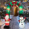 Image of Costway Holiday Ornaments 8 Feet Christmas Inflatable Archway with Santa Claus and Snowman by Costway 32795814 8 Feet Christmas Inflatable Archway with Santa Claus and Snowman