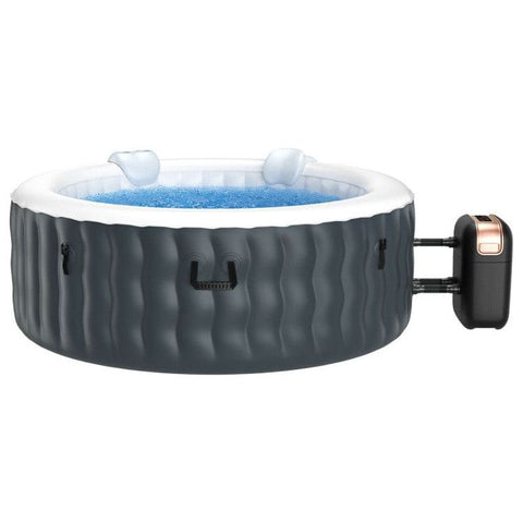 Costway Hot tub Gray 4 Person Inflatable Hot Tub Spa with 108 Massage Bubble Jets by Costway 98637254-gray 4 Person Inflatable Hot Tub Spa with 108 Massage Bubble Jets #98637254