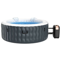 4 Person Inflatable Hot Tub Spa with 108 Massage Bubble Jets by Costway