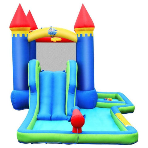 Costway Inflatable Bouncers Inflatable Bounce House Castle Water Slide with Climbing Wall by Costway Inflatable Bounce House Castle Water Slide with Climbing Wall Costway