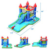 Image of Costway Inflatable Bouncers Inflatable Bounce House Castle Water Slide with Climbing Wall by Costway Inflatable Bounce House Castle Water Slide with Climbing Wall Costway