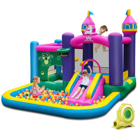 Costway Inflatable Bouncers With Blower 6-in-1 Kids Inflatable Unicorn-themed Bounce House by Costway 12740635